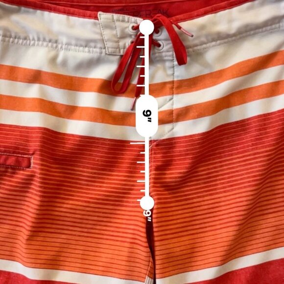 O’Neill‎ Hyperfreak Boardshorts Size 31 Trunks Colorblock Stripe Stretch Red - Picture 16 of 16